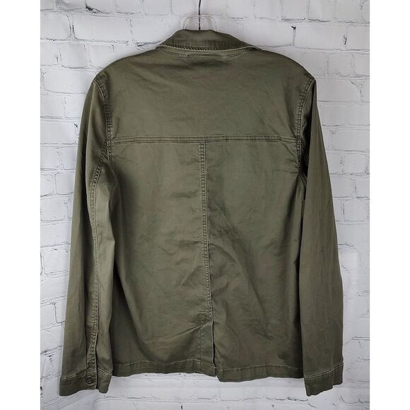 Forever 21 Olive Green Utility Jacket Button Front Pockets Casual Size M - Picture 3 of 6
